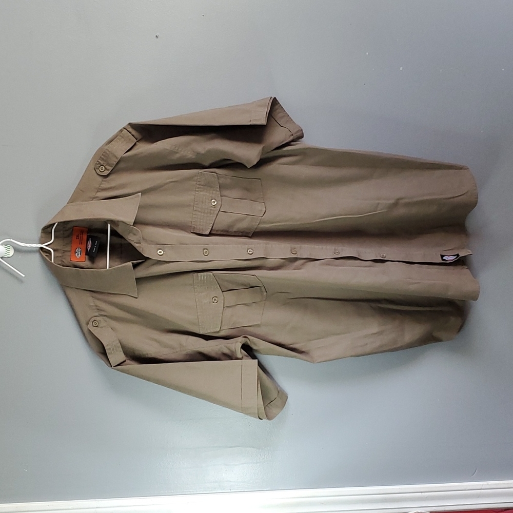 Blac Lacquer, green, work shirt, button down, collared, size 2X, with pockets